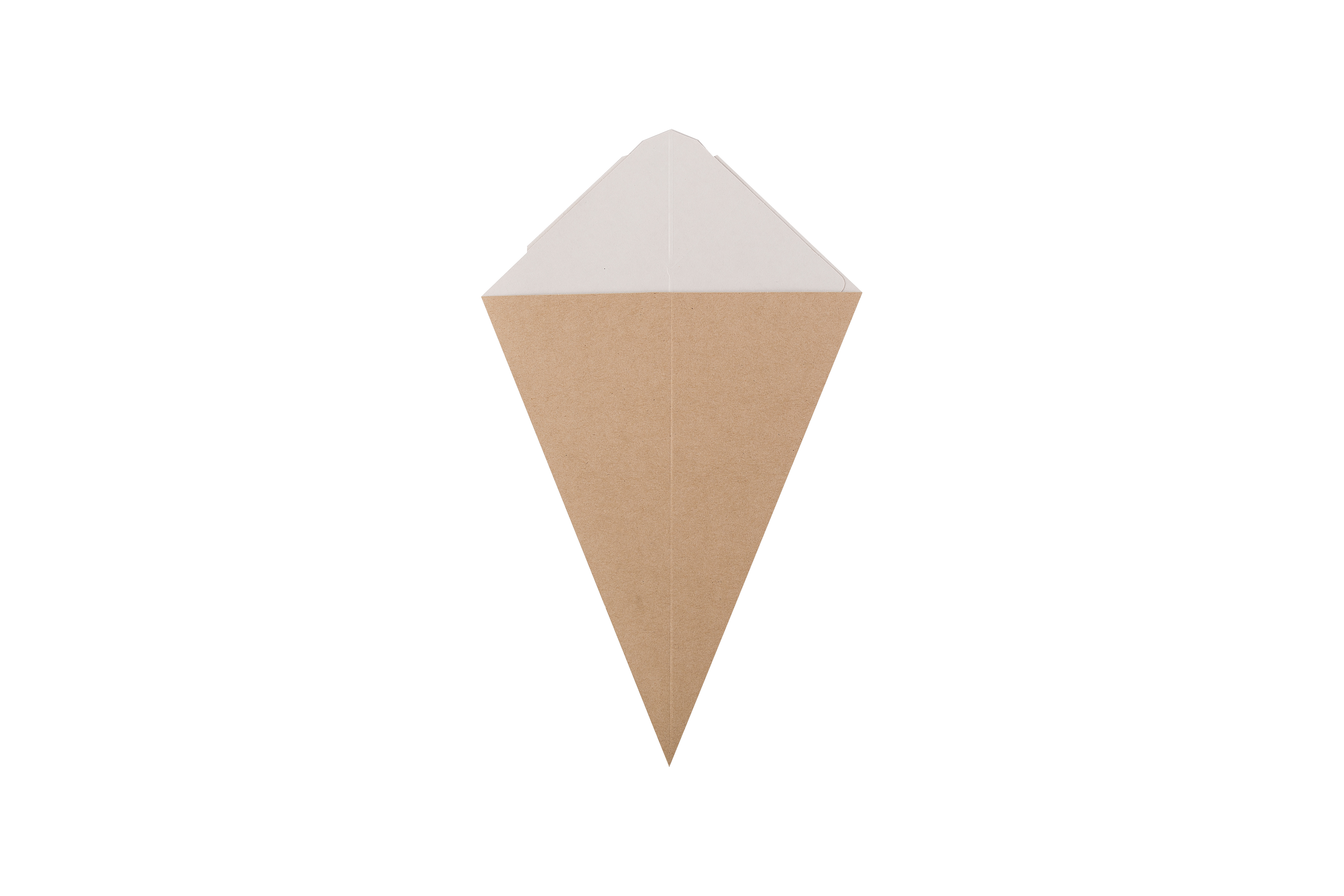 Cone packaging OSQ CONE L for French fries with sauce compartment