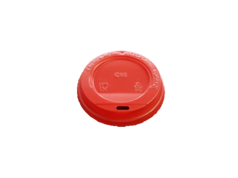 Lid for glasses CUP COVER 250 RED 80 mm red