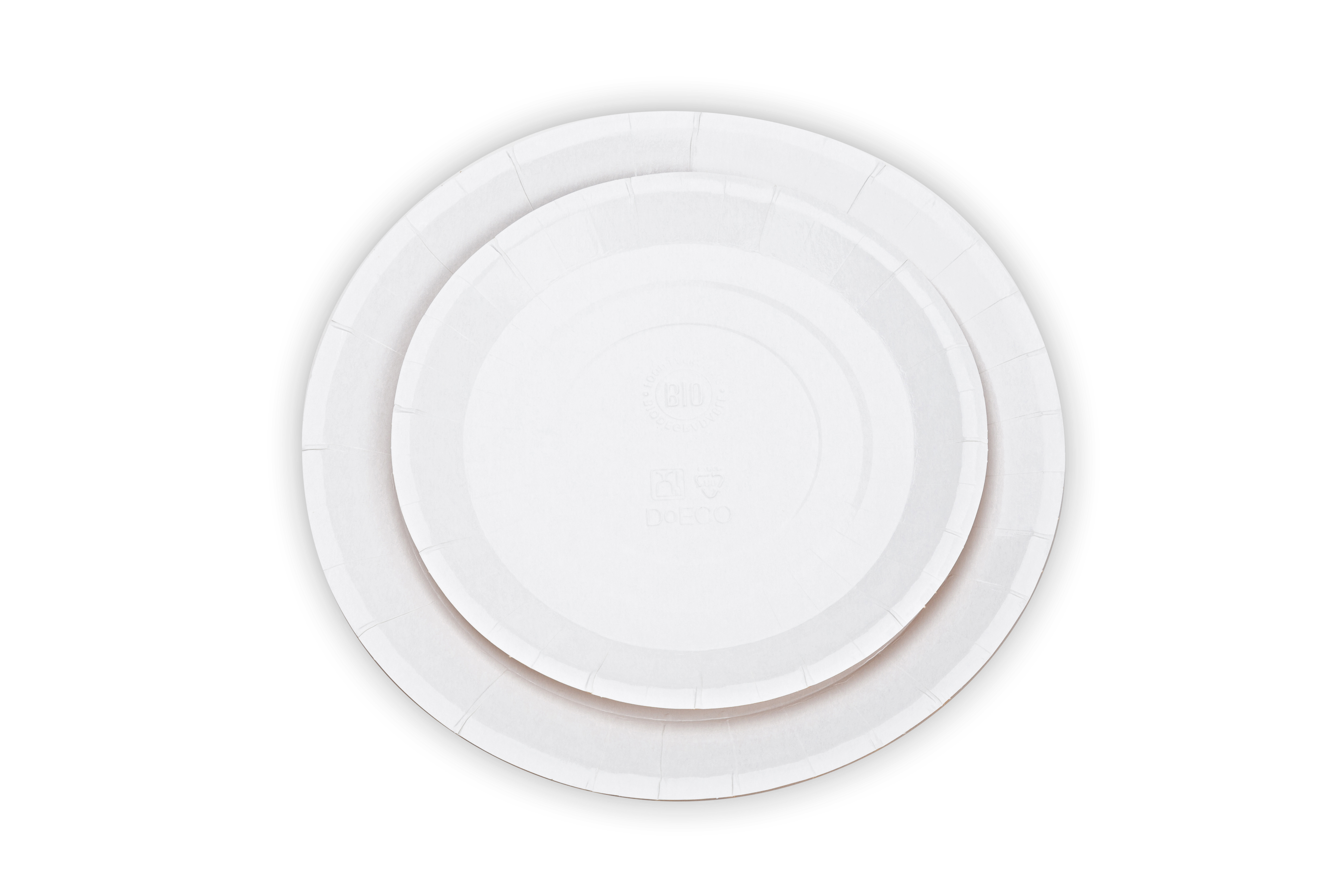 Disposable paper plates OSQ PLATE 230 BIO white